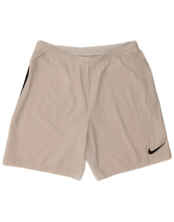 Мужские спортивные шорты Nike Dri Fit среднего размера, белые с цветными блоками