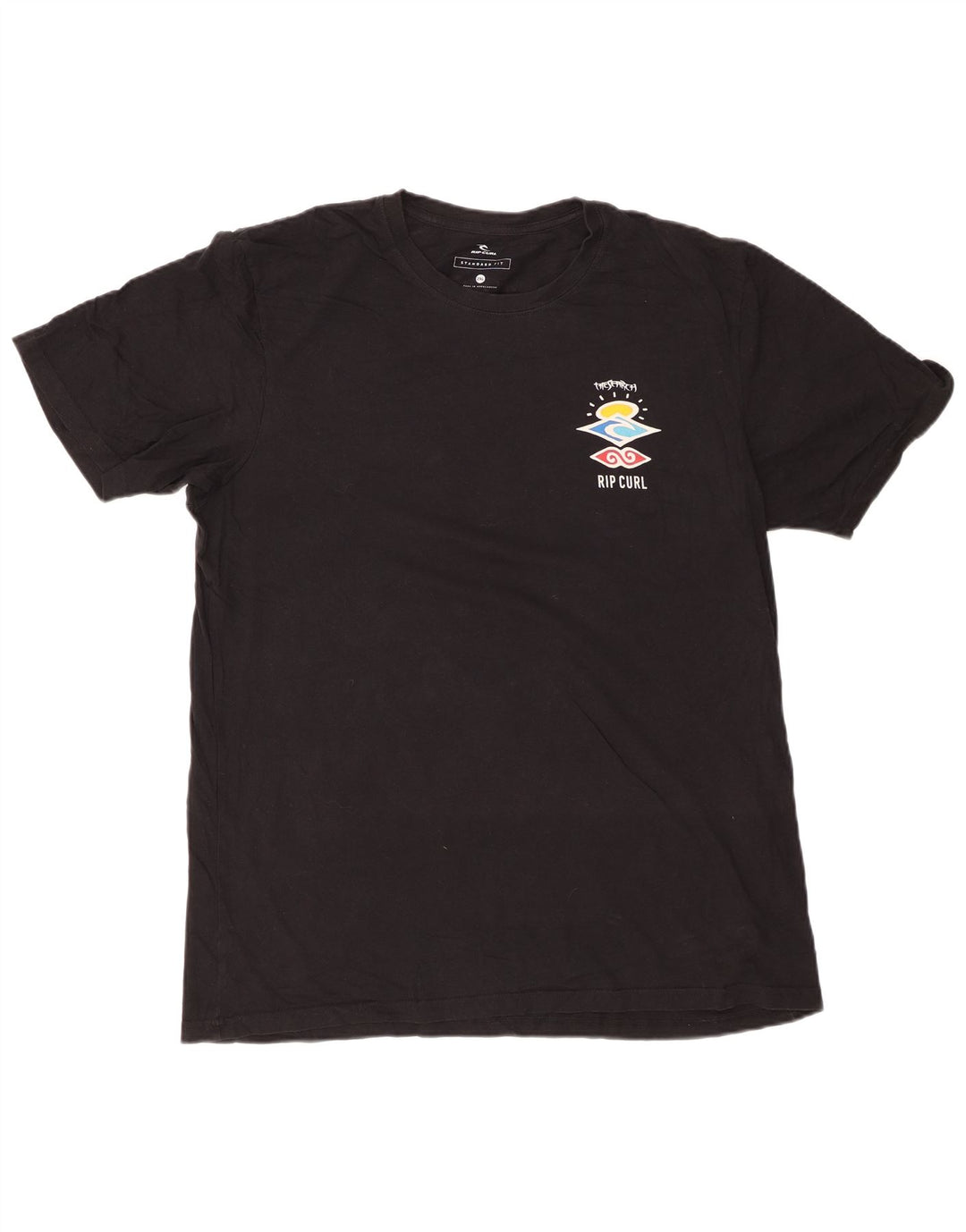 Мужская футболка стандартного кроя с рисунком RIP CURL, топ 2XL, черный хлопок