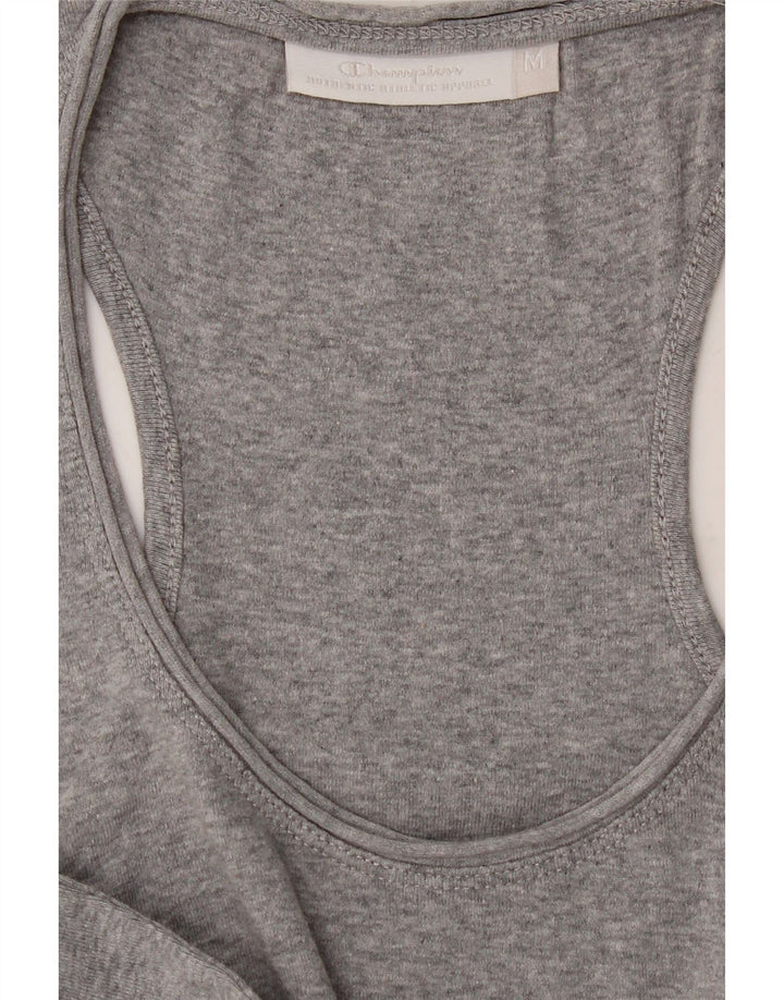 CHAMPION Womens Vest Top UK 12 Medium Grey Vintage Champion and Second-Hand Champion from Messina Hembry 