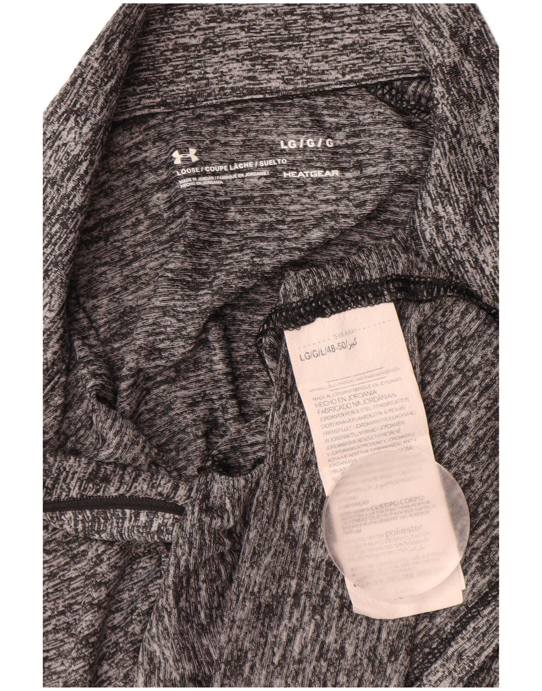 Женский топ Under Armour Heat Gear с длинным рукавом, Великобритания 14, большой серый полиэстер