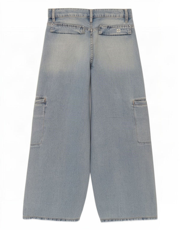 Женские свободные джинсы карго Zara EU 38, маленькие W28 L30, синие