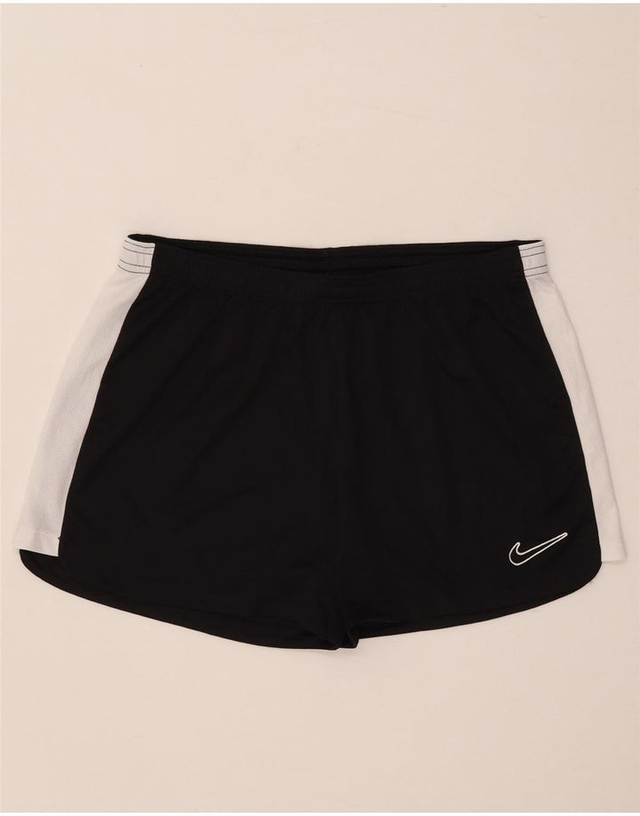 Женские спортивные шорты Nike UK 16, большие черные, полиэстер с цветными блоками