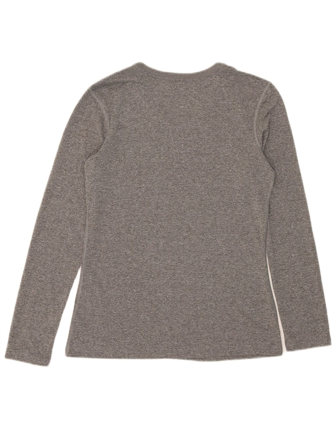 Женский топ NIKE Dri Fit с длинным рукавом UK 10, маленький серый полиэстер с крапинками