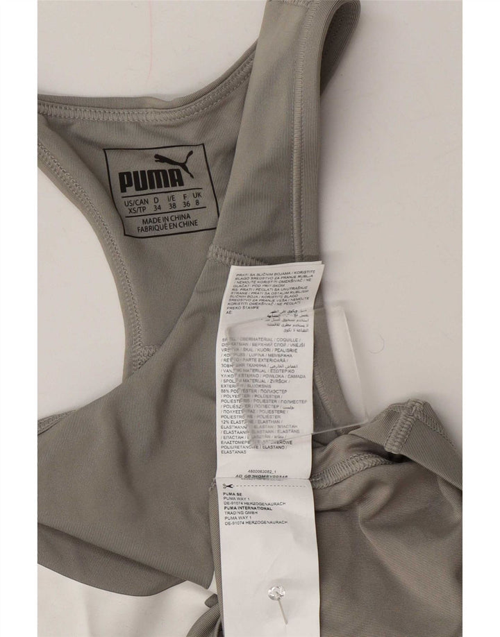 Женский жилет с рисунком Puma UK 8, маленький серый полиэстер