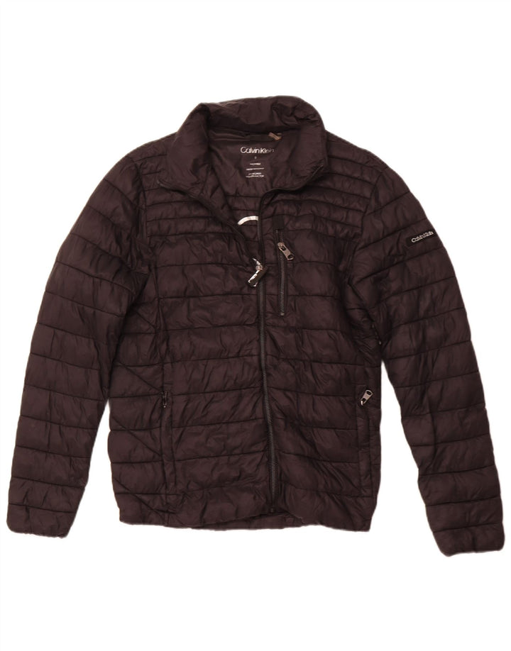 Мужская стеганая куртка CALVIN KLEIN UK 36, маленькая, черный нейлон