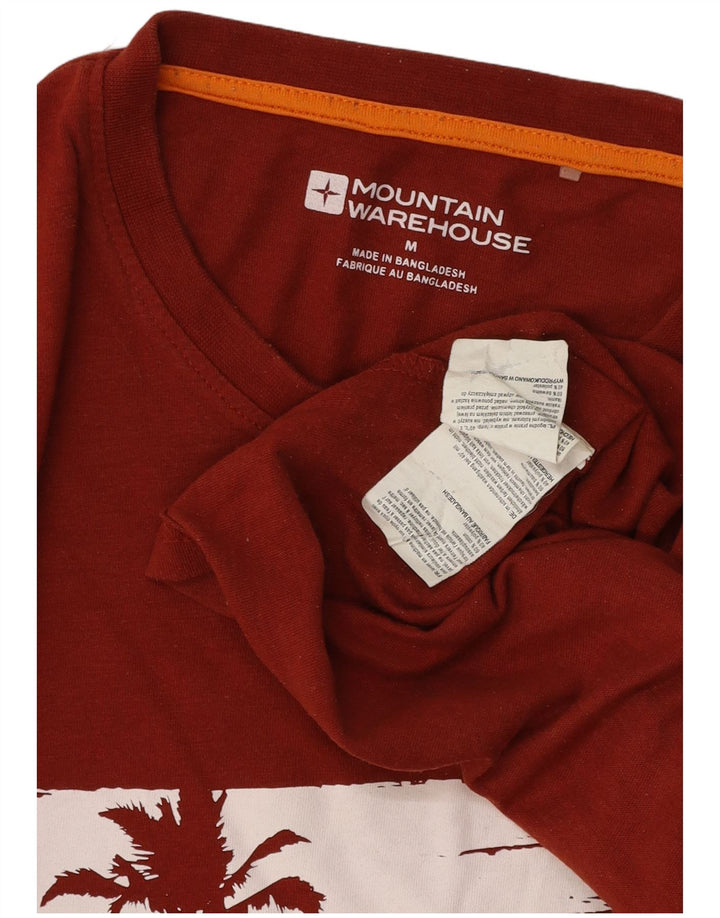 MOUNTAIN WAREHOUSE Мужская футболка с рисунком Топ среднего красного цвета, хлопок