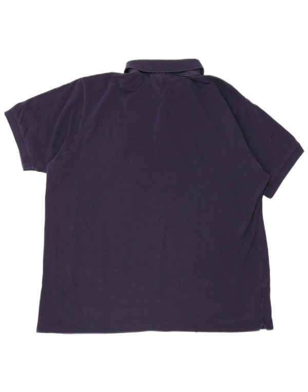 Мужская рубашка-поло классического кроя Lacoste, размер 6 XL, темно-синяя, хлопок