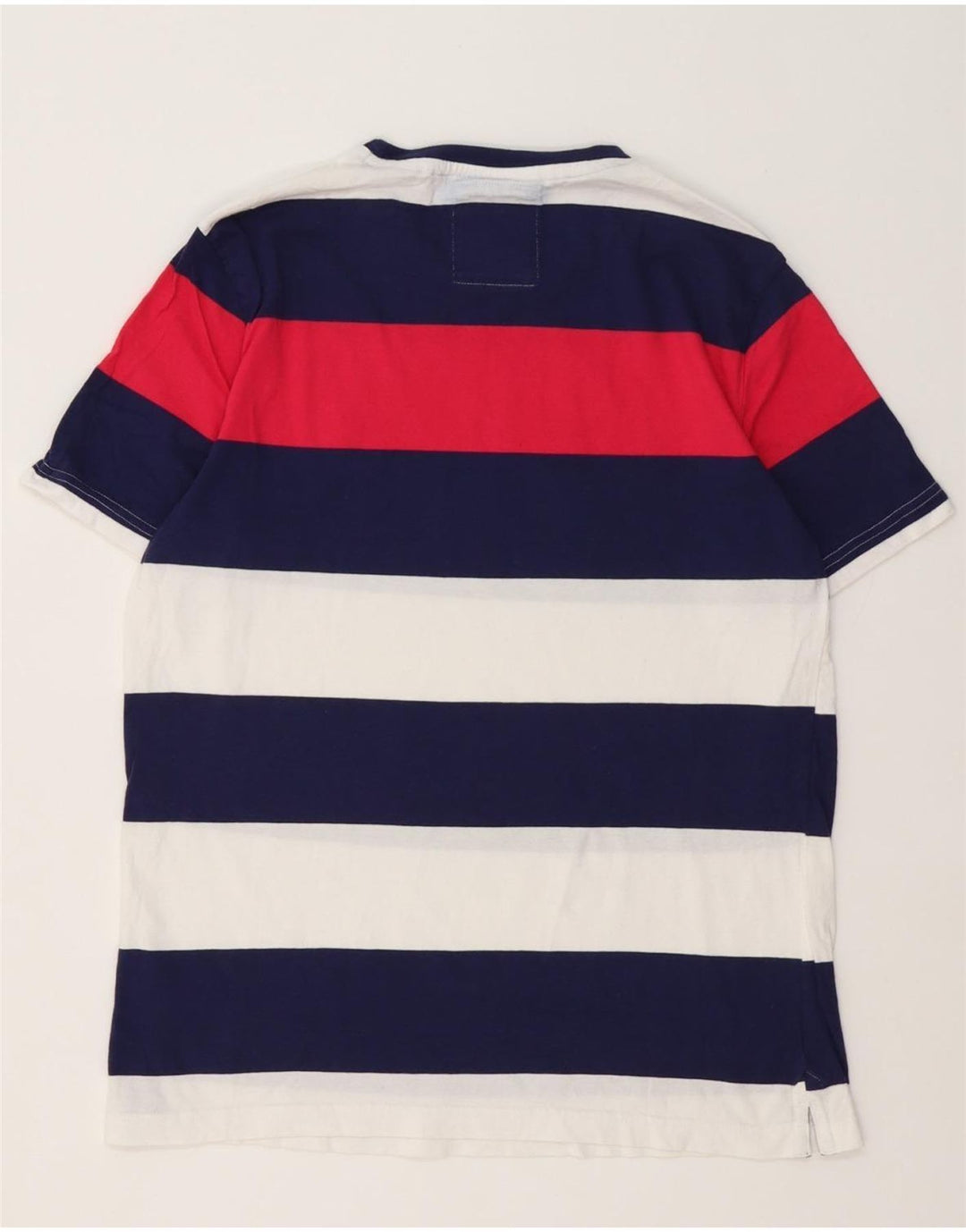 Crew Clothing Мужская футболка из хлопка среднего размера в разноцветную полоску