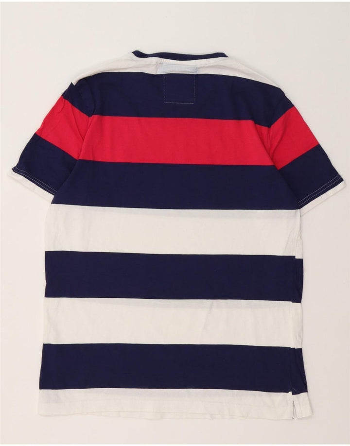 Crew Clothing Мужская футболка из хлопка среднего размера в разноцветную полоску