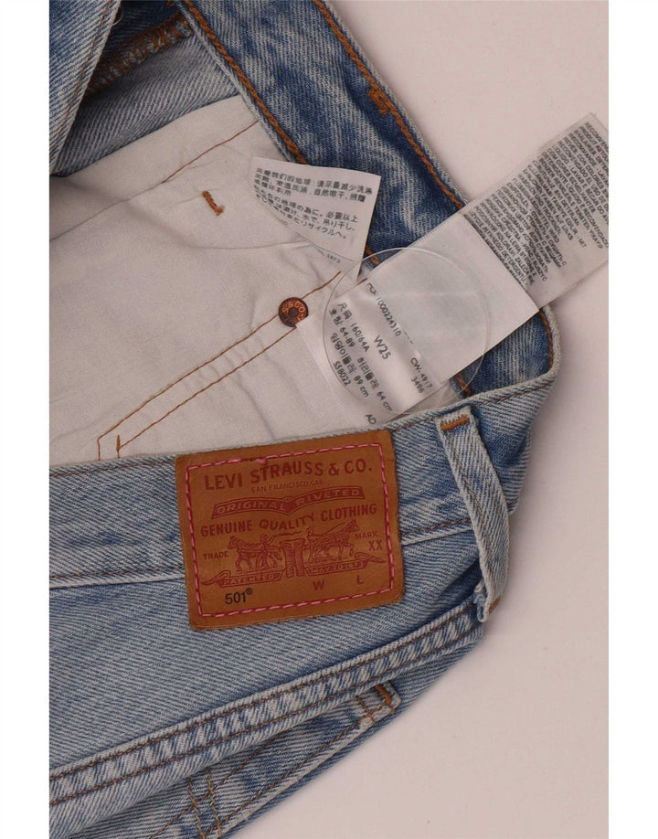 Женские джинсовые шорты Levi's 501 W25, маленькие синие, хлопок