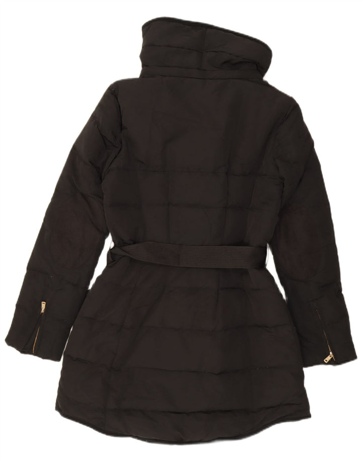 Женское стеганое пальто Zara UK 12, средний черный