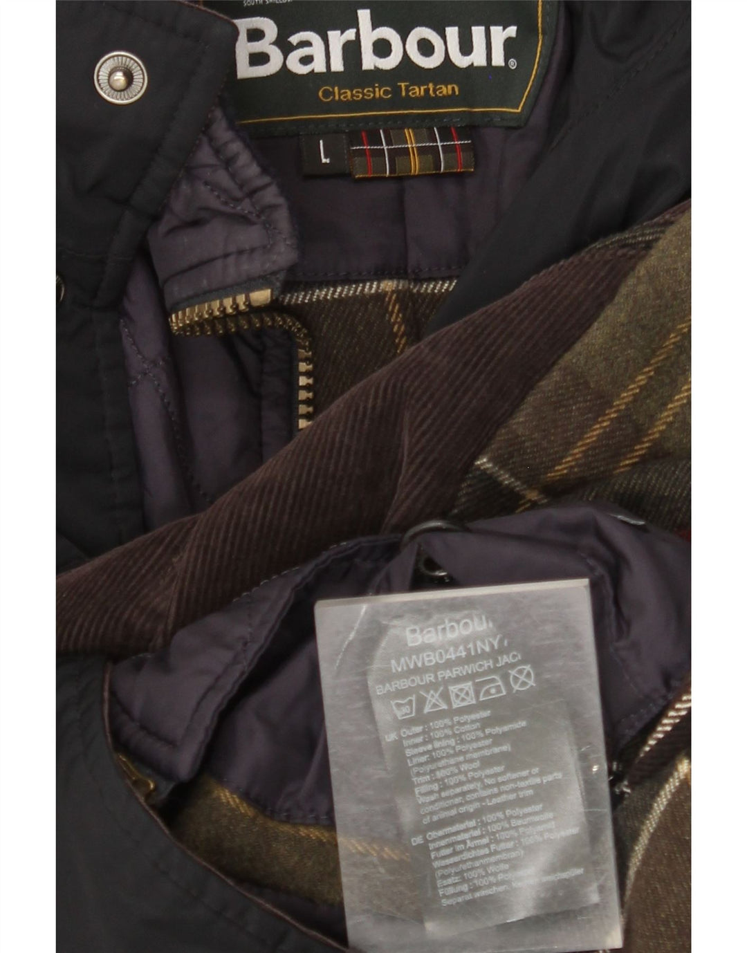 Мужская куртка BARBOUR UK 40, большая черная, полиэстер