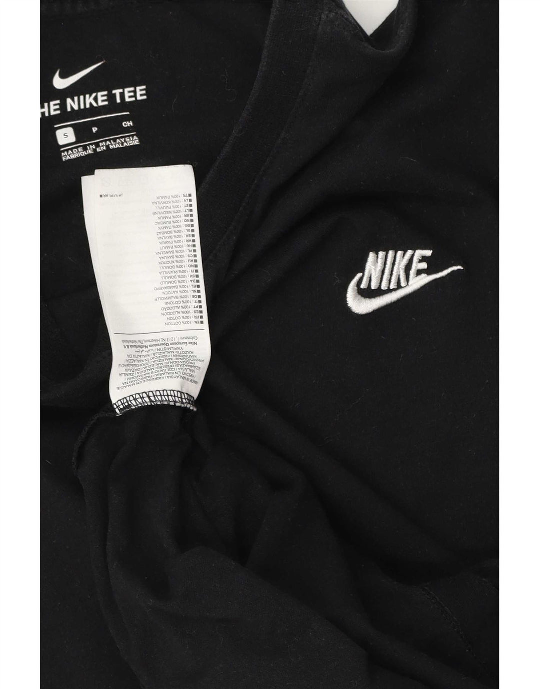 Мужская футболка Nike, маленький черный хлопок
