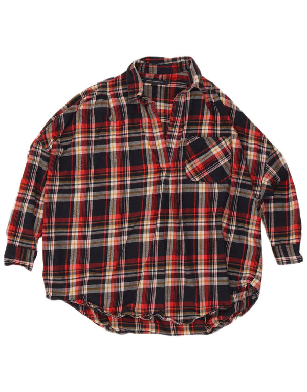 Женская фланелевая рубашка French Connection UK 14, большая разноцветная клетка