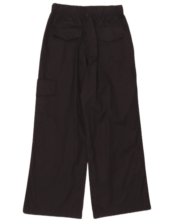 Женские широкие брюки карго Zara, маленькие W26 L29, черные, хлопковые