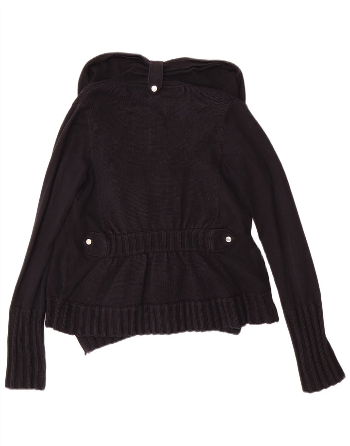 Женский открытый кардиган KAREN MILLEN UK 2 2XS, черный хлопок