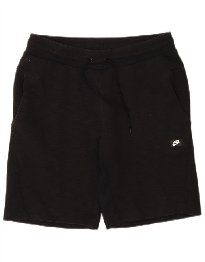 Женские спортивные шорты Nike UK 12, средние черные хлопковые