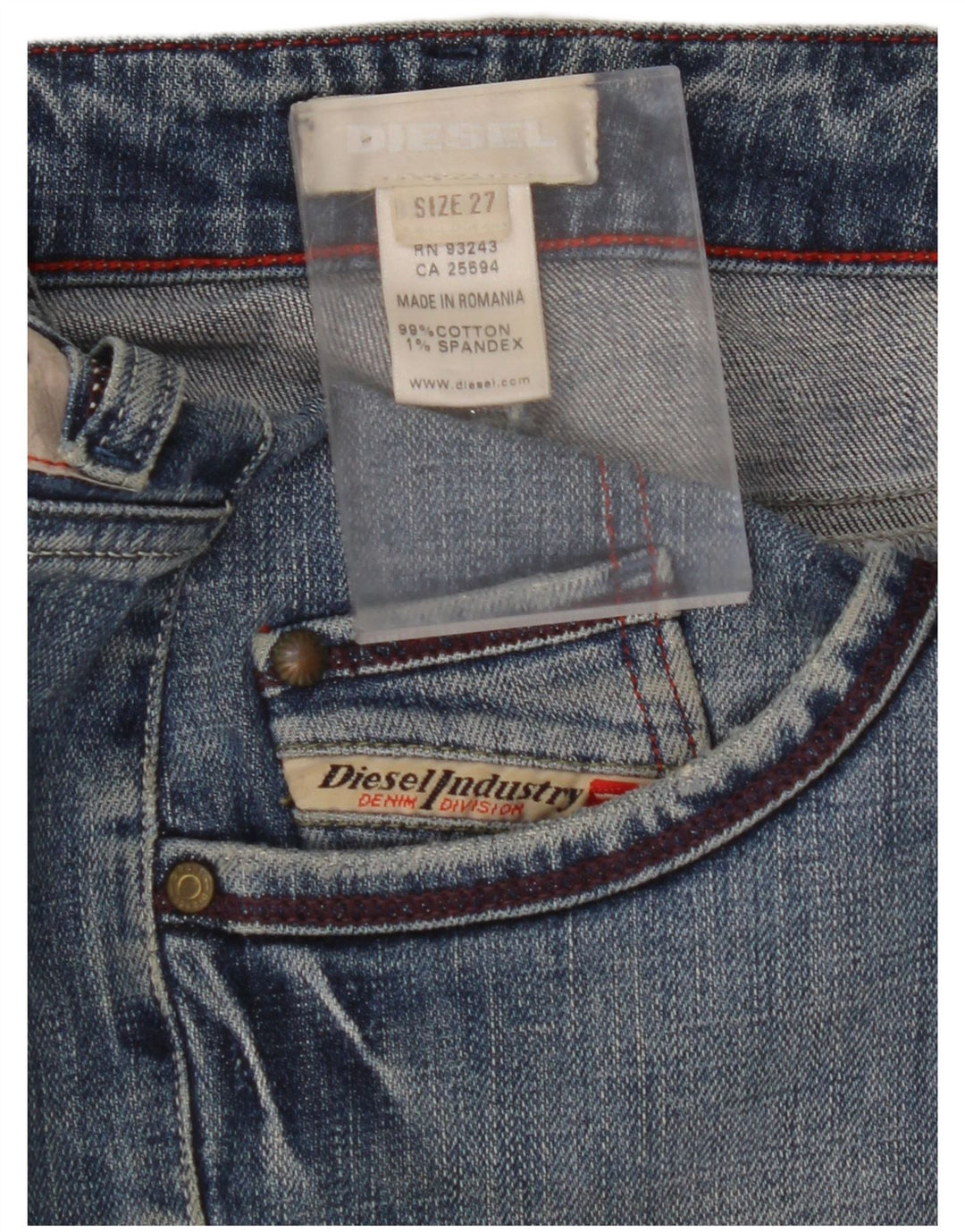 Женская мини-юбка джинсовая DIESEL W27, маленькая синяя, хлопок