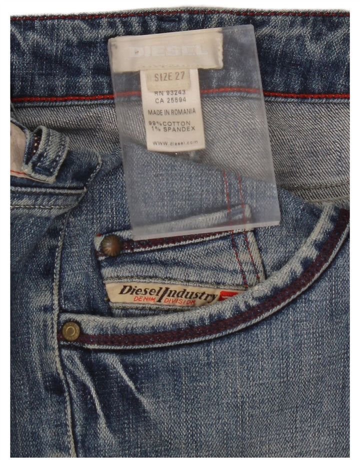 Женская мини-юбка джинсовая DIESEL W27, маленькая синяя, хлопок