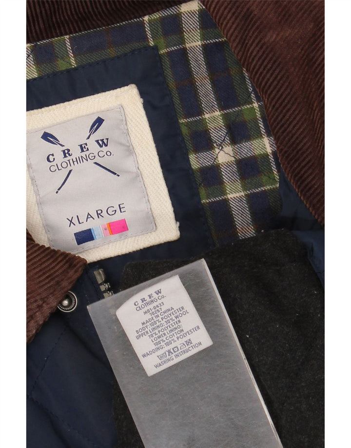 Мужская стеганая куртка Crew Clothing UK 42 XL, темно-синий полиэстер