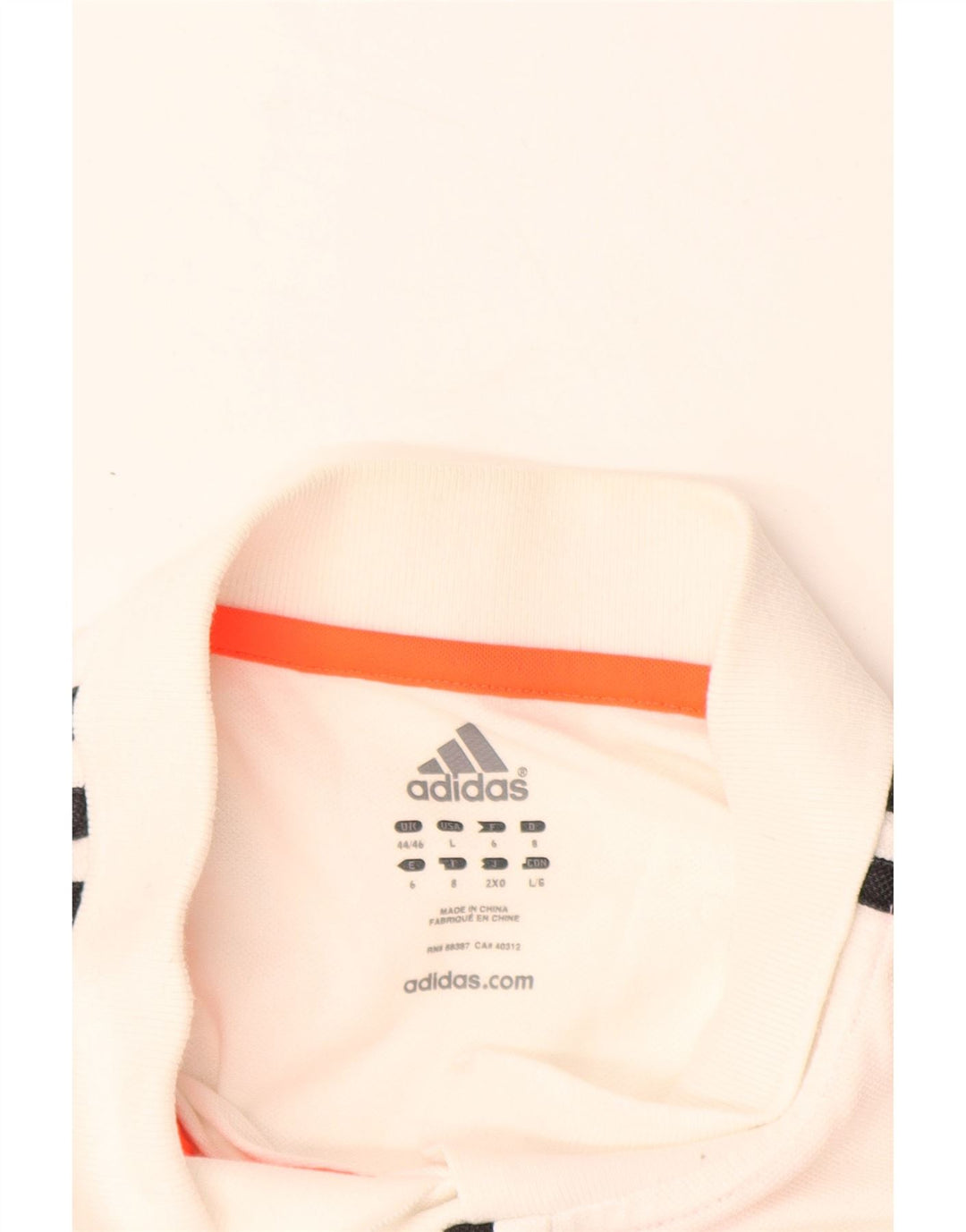 Мужская рубашка-поло ADIDAS FC Bayern Munchen UK 44/46, большая белая, хлопок