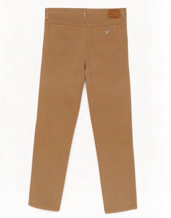Женские прямые джинсы Armani W31 L26, бежевый хлопок