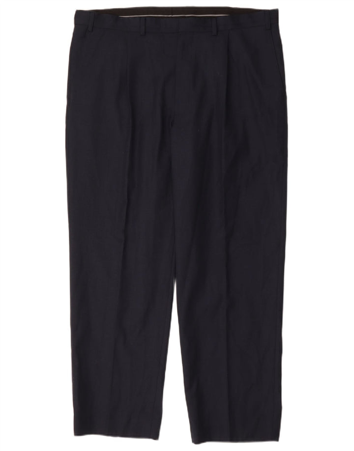 Мужские брюки-чиносы Marks & Spencer W38 L29 темно-синие, шерсть
