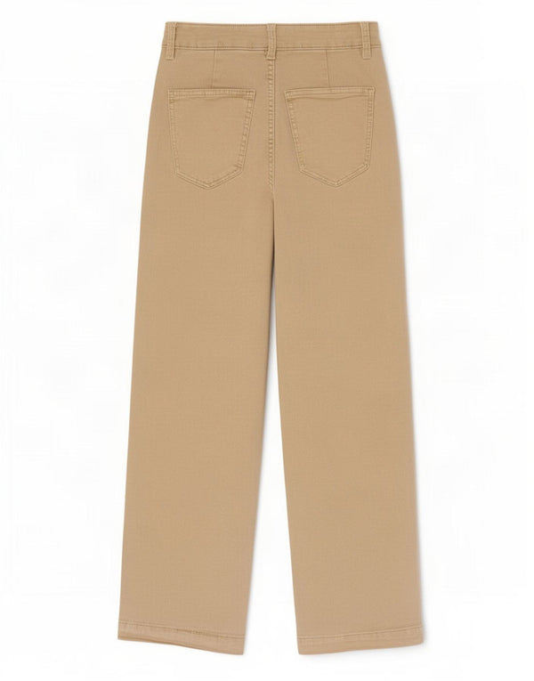 Женские широкие джинсы Marks & Spencer UK 8, маленькие W26 L28, бежевые, хлопок