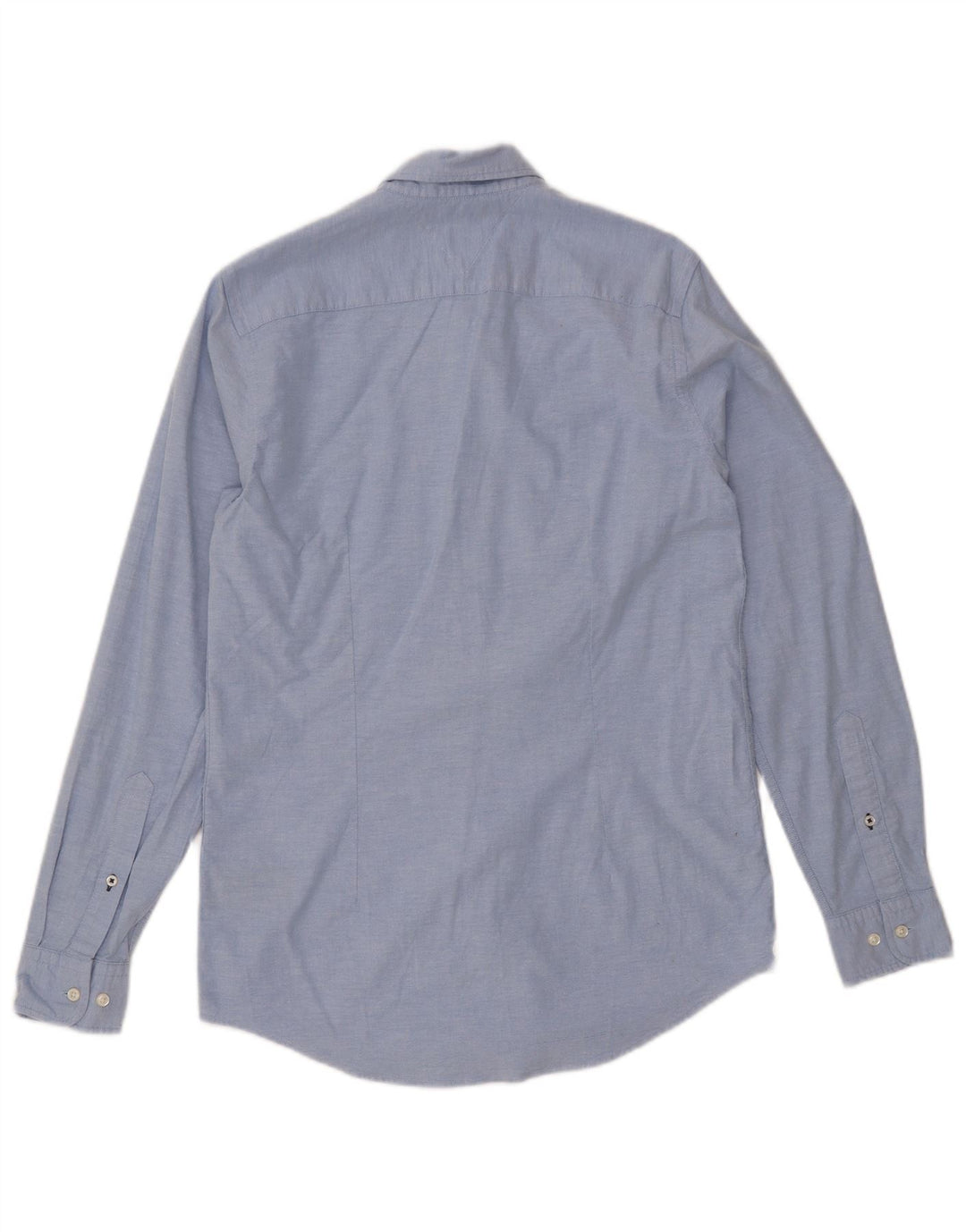 TOMMY HILFIGER Мужская рубашка приталенного кроя из хлопка среднего синего цвета