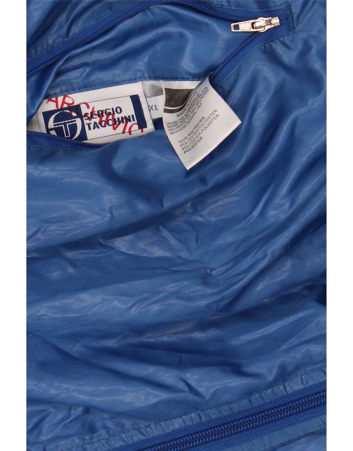 Мужская двусторонняя куртка Sergio Tacchini UK 42 XL, синяя, полиэстер с цветными блоками