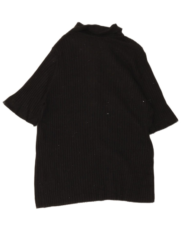 Женская рубашка поло Marks & Spencer UK 18 XL, черная вискоза