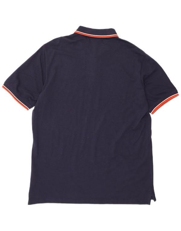 Мужская рубашка-поло Sergio Tacchini 2XL темно-синяя, хлопок