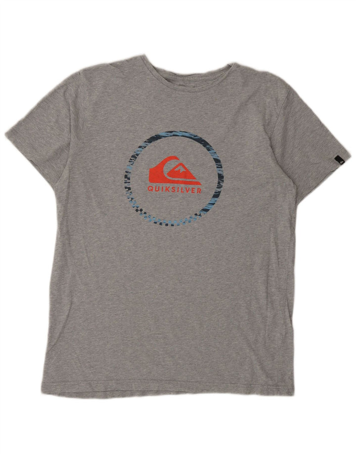Мужская футболка с рисунком Quiksilver, большая серая