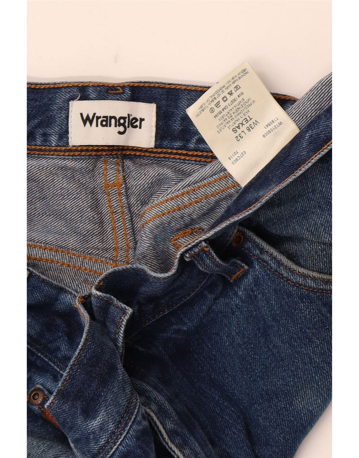 Мужские прямые джинсы Wrangler Texas W38 L32, синий хлопок