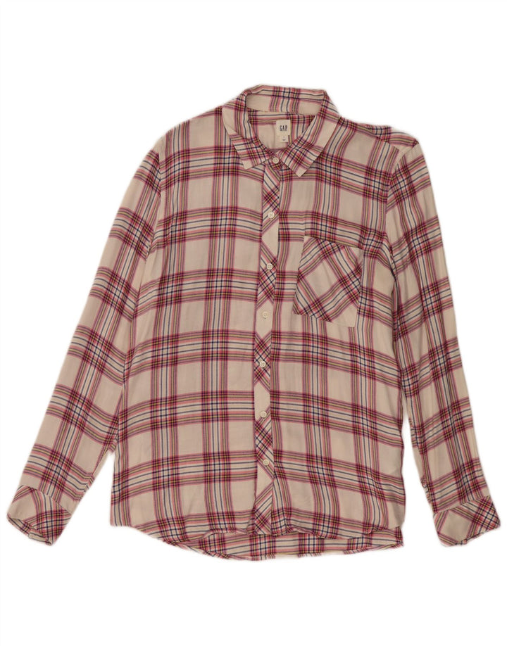 Женская фланелевая рубашка GAP UK 16, большая бежевая клетка, вискоза