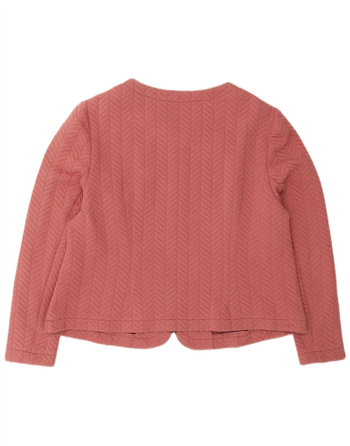 Женский пиджак на молнии Marks & Spencer UK 20 2XL розовый полиэстер