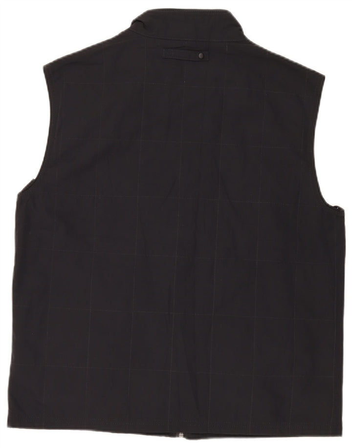 Мужской жилет Massimo Dutti UK 42 XL, черный полиэстер в клетку