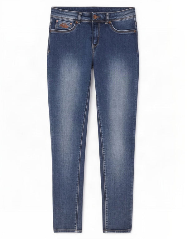 Женские джинсы скинни Superdry W29 L30, синий хлопок