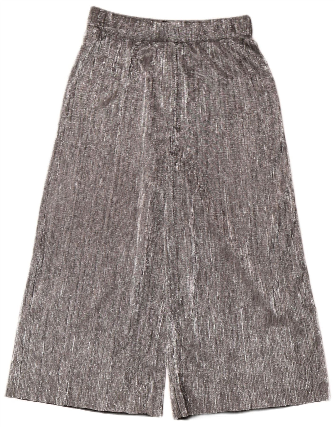 Женские широкие капри ZARA XS W24 L20, серебристый полиэстер