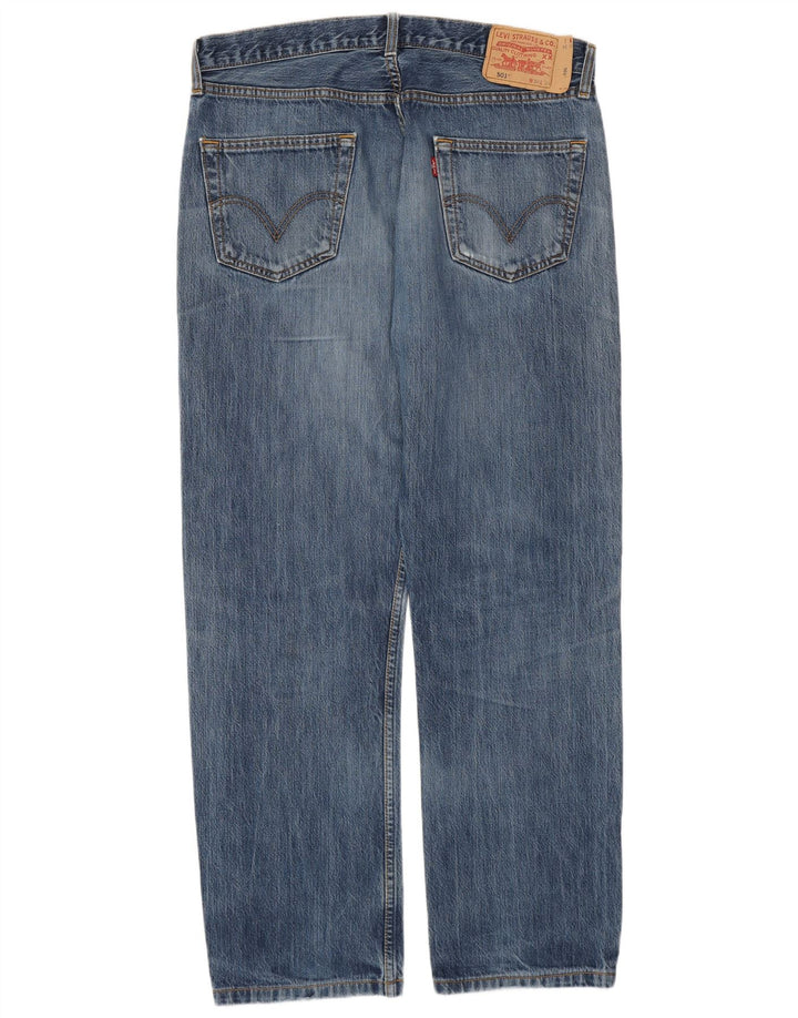 Мужские прямые джинсы Levi's 501 W36 L30 синие, хлопок