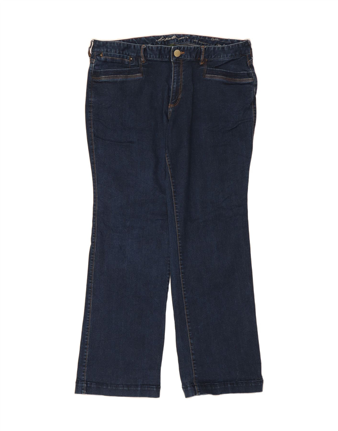 EDDIE BAUER Womens Curvy Bootcut Jeans US 16 2XL W36 L32 Navy Blue Vintage Eddie Bauer and Second-Hand Eddie Bauer from Messina Hembry 