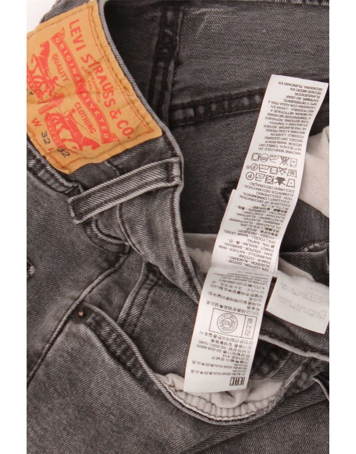 Мужские зауженные зауженные джинсы Levi's 512 W32 L32 Серые хлопковые