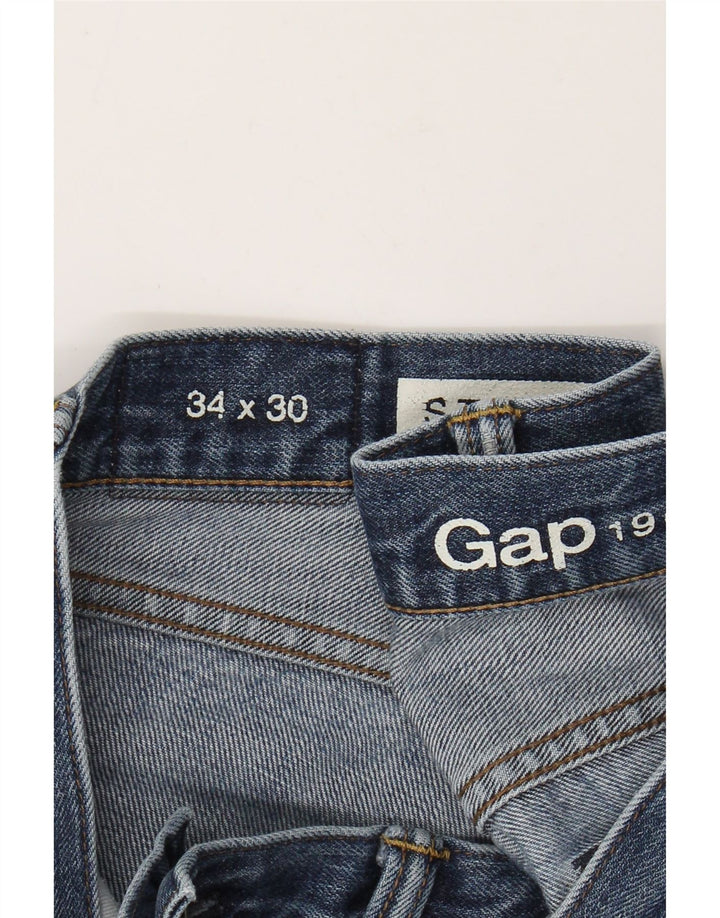 Джинсы мужские прямые Gap W34 L30 синие, хлопок