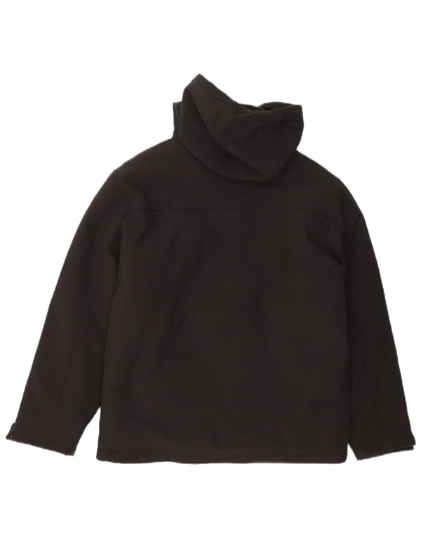 REEBOK Ветровка с капюшоном для мальчиков 10-11 лет, черный полиэстер