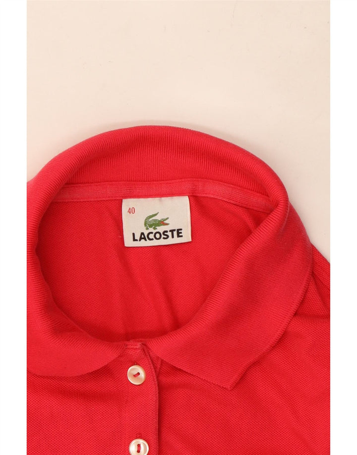 Рубашка поло женская LACOSTE, размер 40, средний розовый