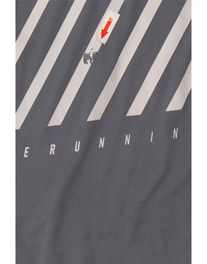 Мужская футболка Nike Dri Fit с графическим рисунком, топ XL, серый полиэстер в полоску