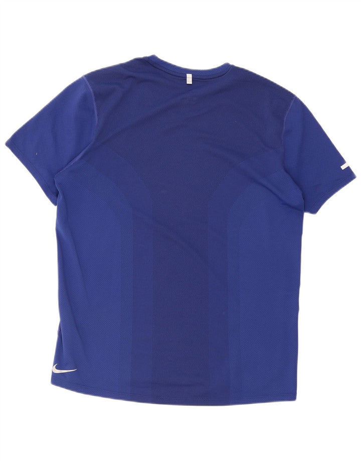 Мужская футболка Nike Dri Fit с графикой, верх, средний синий полиэстер