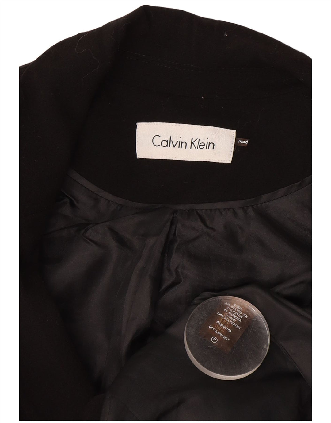 Женский пиджак в стиле милитари с 1 пуговицей Calvin Klein, Великобритания, 8, маленький черный
