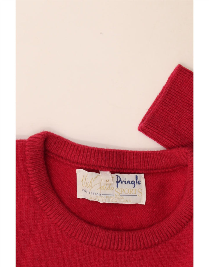 Мужской джемпер Pringle Nick Faldo Collection с круглым вырезом, средний красный