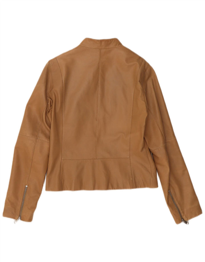 Женская кожаная куртка Tommy Hilfiger UK 14 средний коричневый кожаный